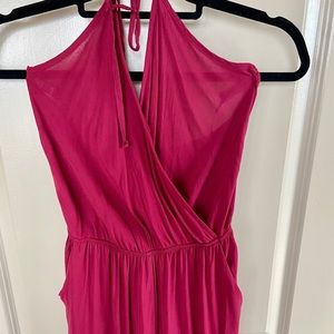 Lulu’s Halter Jumpsuit in Cranberry!!